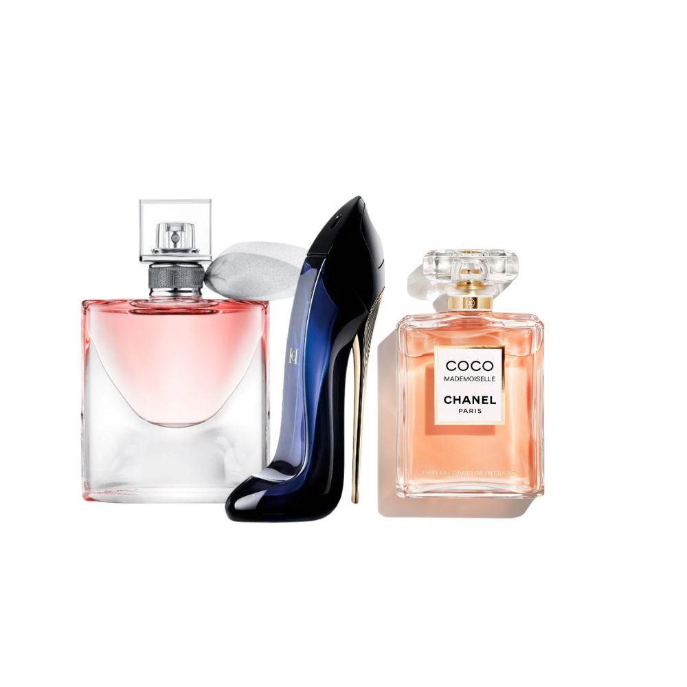 Kit 3 perfumes importados - Vida Bella + Good Girl + Coco Chanel
